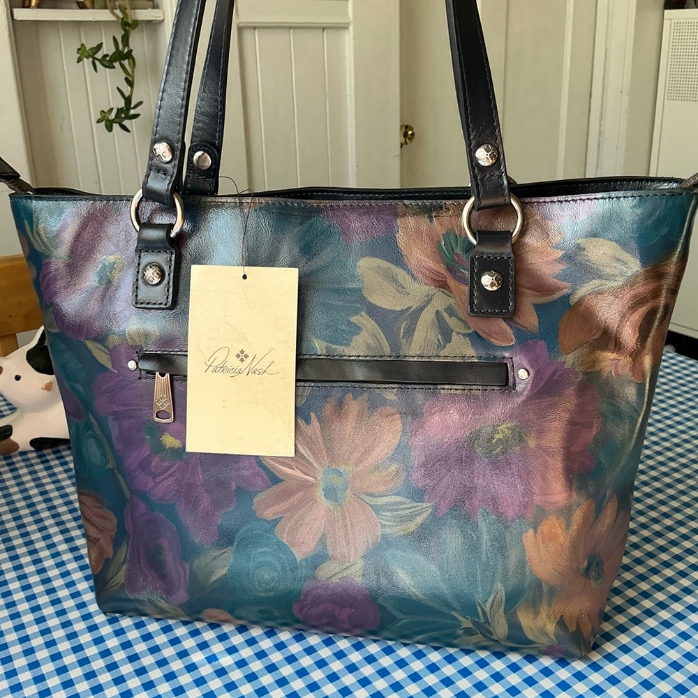Patricia Nash Bolsena Tote Peruvian Painting Floral NWT $289
